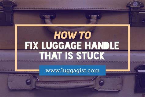 retractable handle stuck luggage.